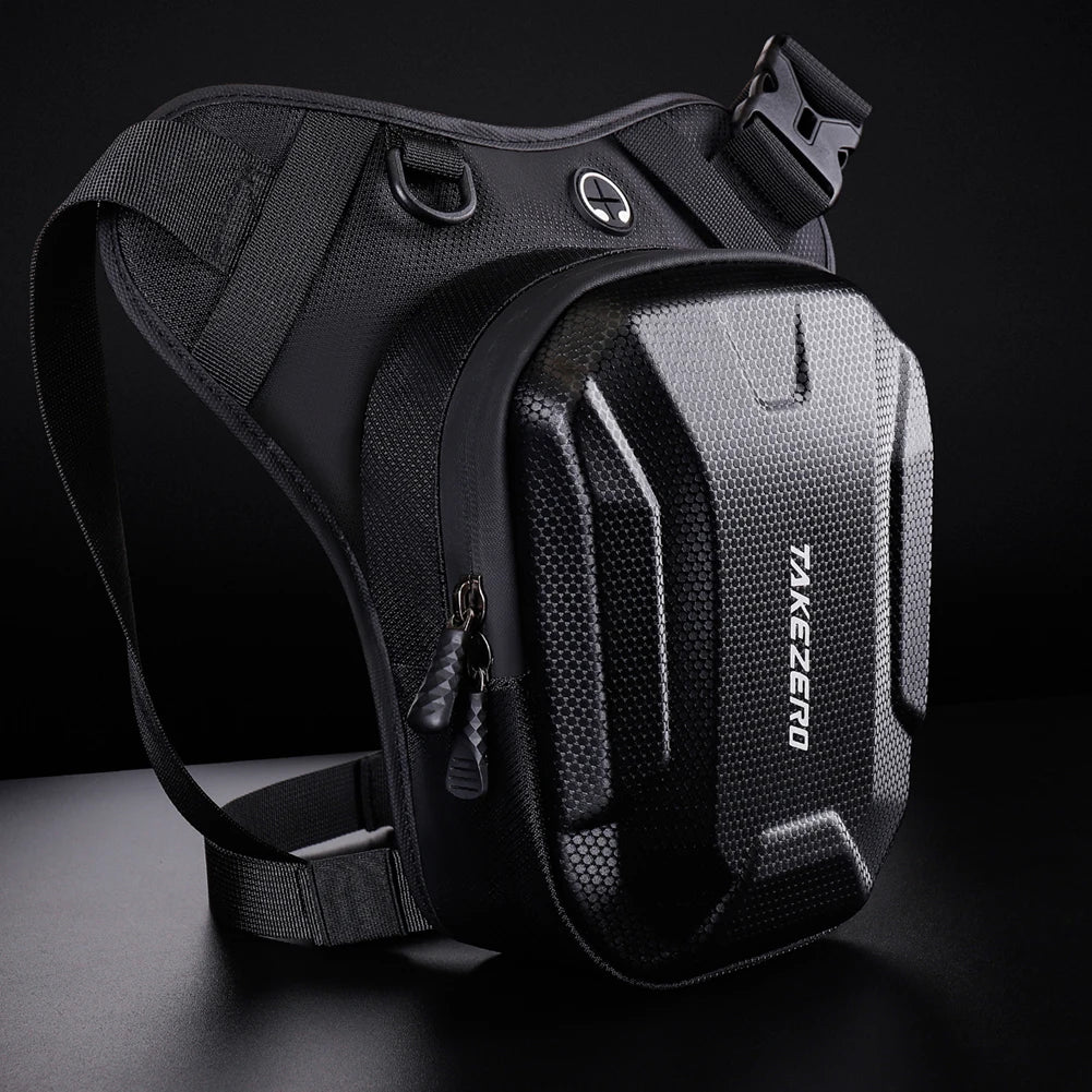 Motorbike Drop Waist Leg Bag EVA Hard Shell Motorcycle Side Outdoor