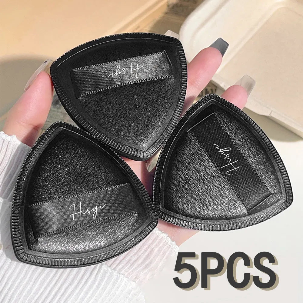 Black triangular makeup pad - Soft velvet cosmetic sponge for facial makeup. Beauty makeup sponge for applying foundation. Zpaxo 5pcs