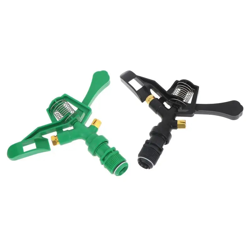 34 Inch Male Thread Plastic Double Spray Nozzle 360 Degree Rotating Sprinkler for Lawn Garden Irrigation Coverage Zpaxo
