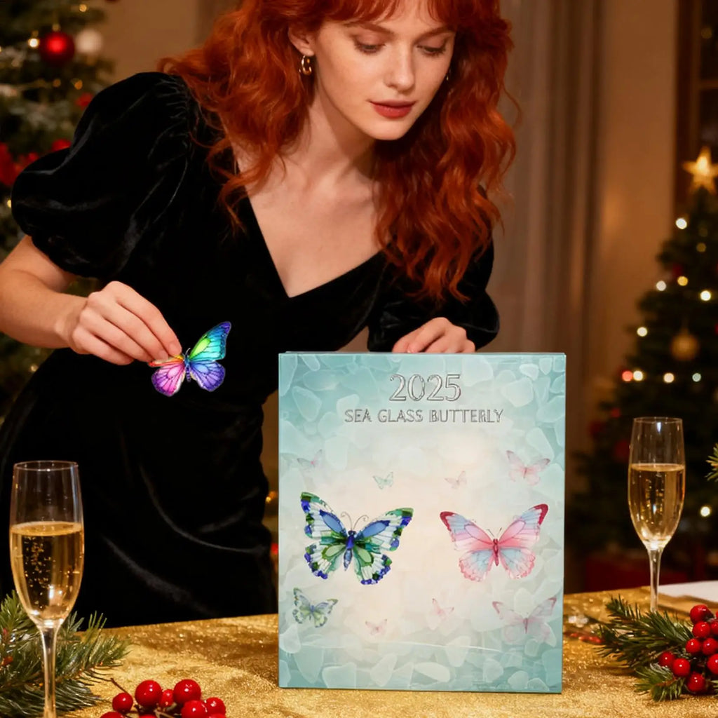 2025 Christmas Countdown Ornament 2D Acrylic 24-Day Butterfly Advent