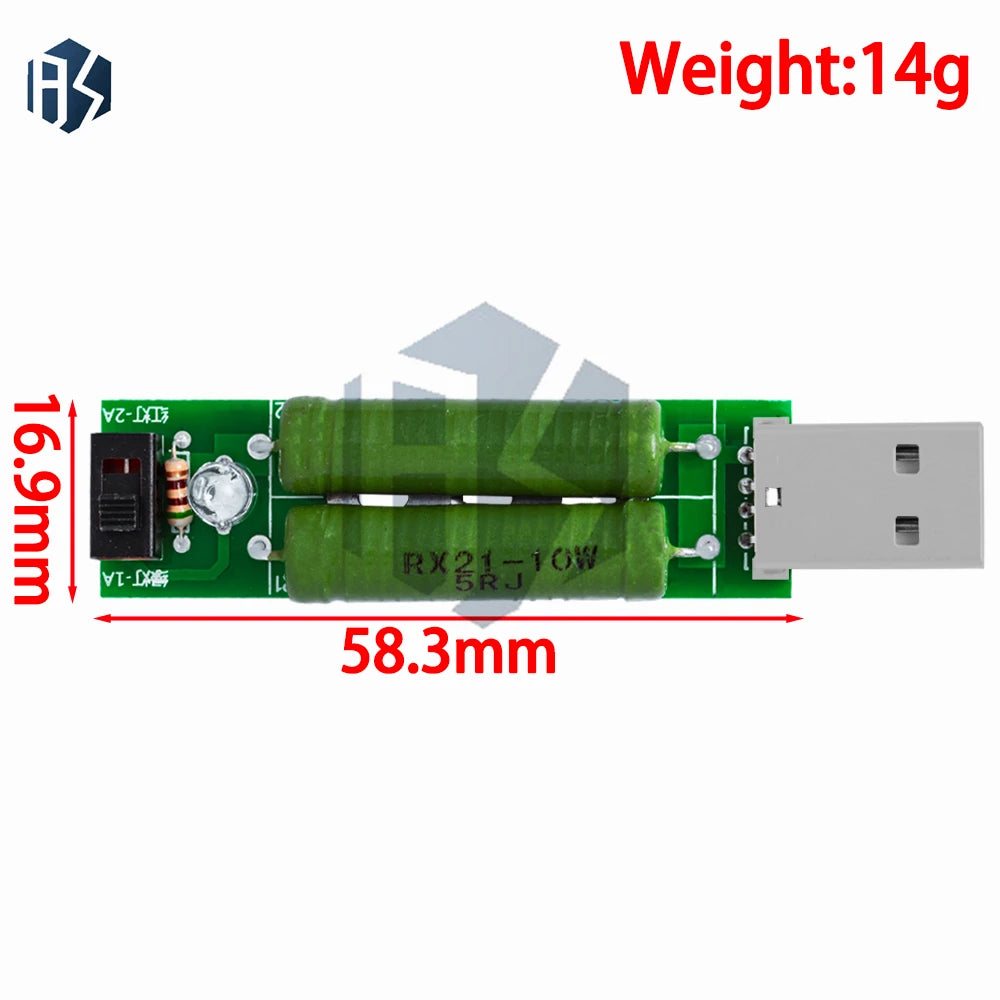 Compact Digital USB Discharge Tester Current Voltage Meter 1A 2A Zpaxo