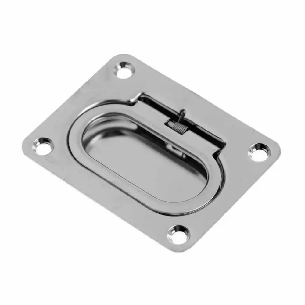 Stainless Steel Pull Flush Lift Ring Anti-Rattle Square Recessed Fasteners Marine Grade Lightweight Lockable Hold Down Clamp Zpaxo