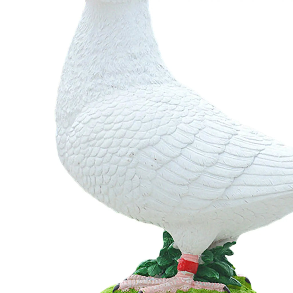 Realistic White Pigeon Figurine | Resin Dove Statue Garden Decor Bird Figurine Statue Zpaxo