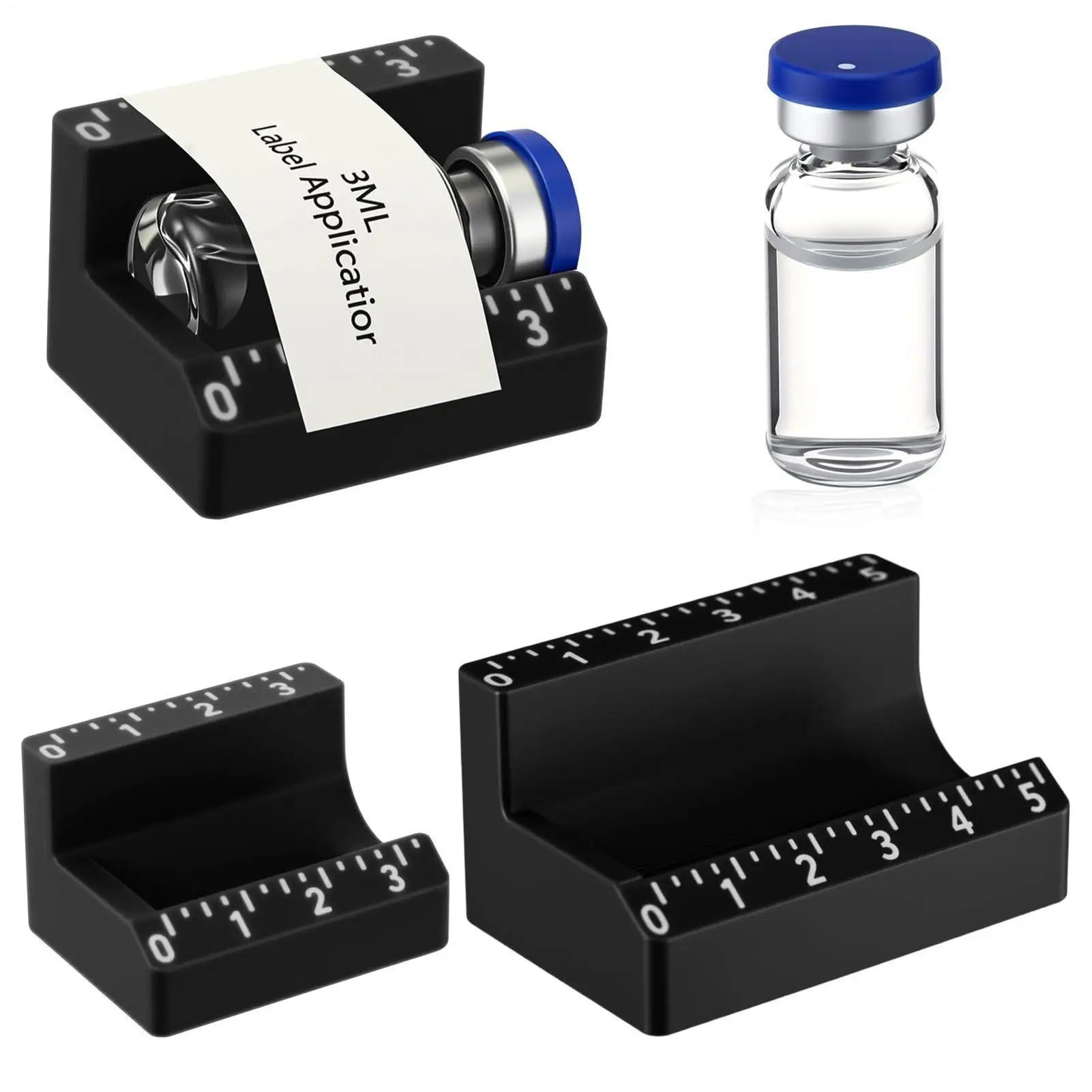 3ml/10ml Vial Label Applicator Easy Alignment Precise Application Sticker Alignment Tool Time-Saving Reusable Labeling Tools Zpaxo