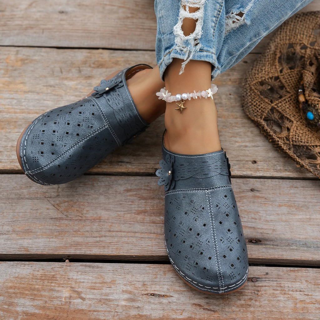 2025 New Women Wedge Mules Slippers Lightweight Hollow Out Shoes Woman Plus Size Thick Sole Outdoor Sandals Female Slides Women Zpaxo