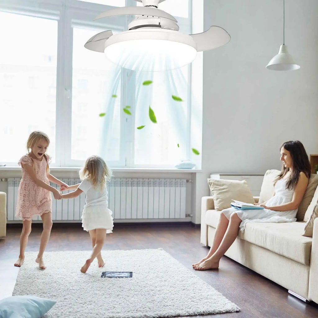 Ceiling Fans Lights Remote Control Retractable Fan Multi-functional