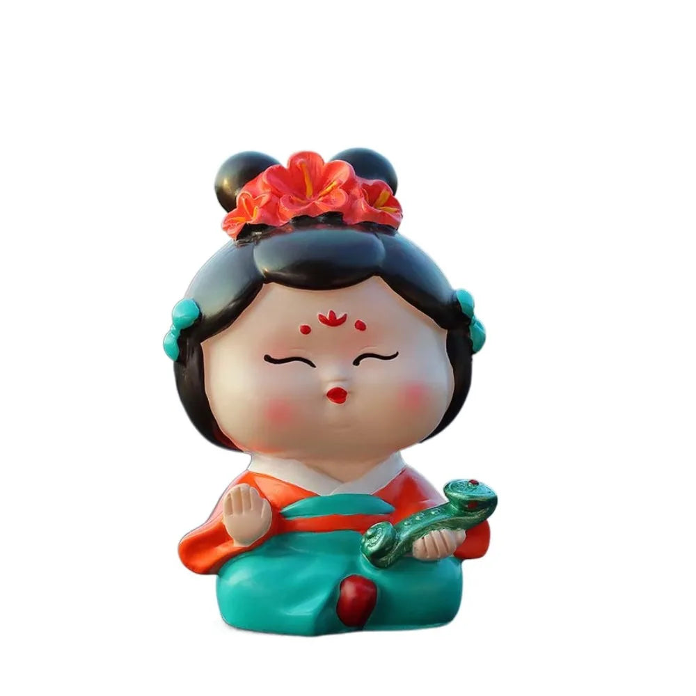 Resin Car Cute Doll Ornament Decorative Art Craft Chinese Ancient Zpaxo Style 4