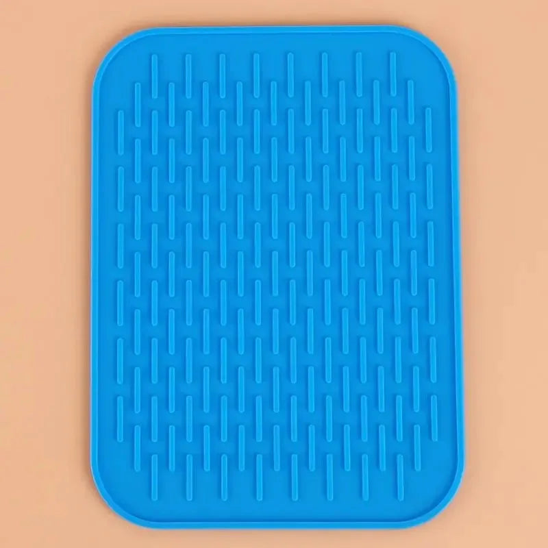 Pot Mats Silicone Placemats Coasters Creative Coffee Mats, Countertop Heat-Resistant Mats, Plate Mats, Heat-Insulating Pot Mats Zpaxo blue one size