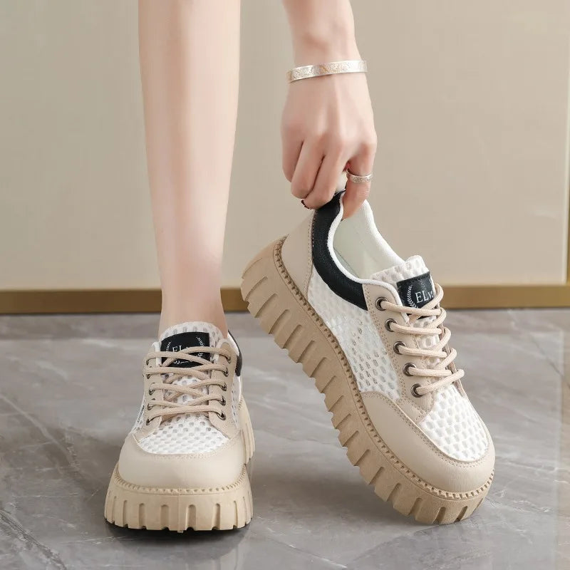 2026 Mesh Breathable Heightening Women's Casual Single Shoes Fashion Zpaxo