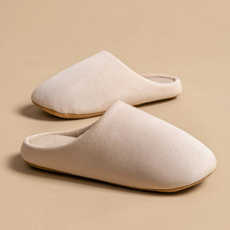 Indoor Floor Unisex Slippers Autumn Winter Lightweight Comfortable Zpaxo Beige 44-45
