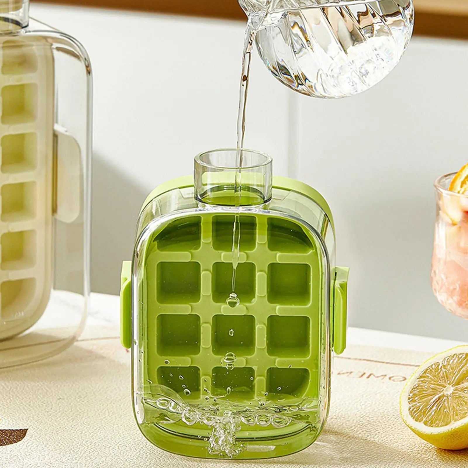 1 Water Bottle Ice Tray Reusable Straw Home Maker Kitchen Office