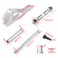 Aluminum Alloy Alternator Bracket Kit Polished Finish Adjustable Design Water Pump Bracket Kit Long Water Pump Zpaxo Motor bracket