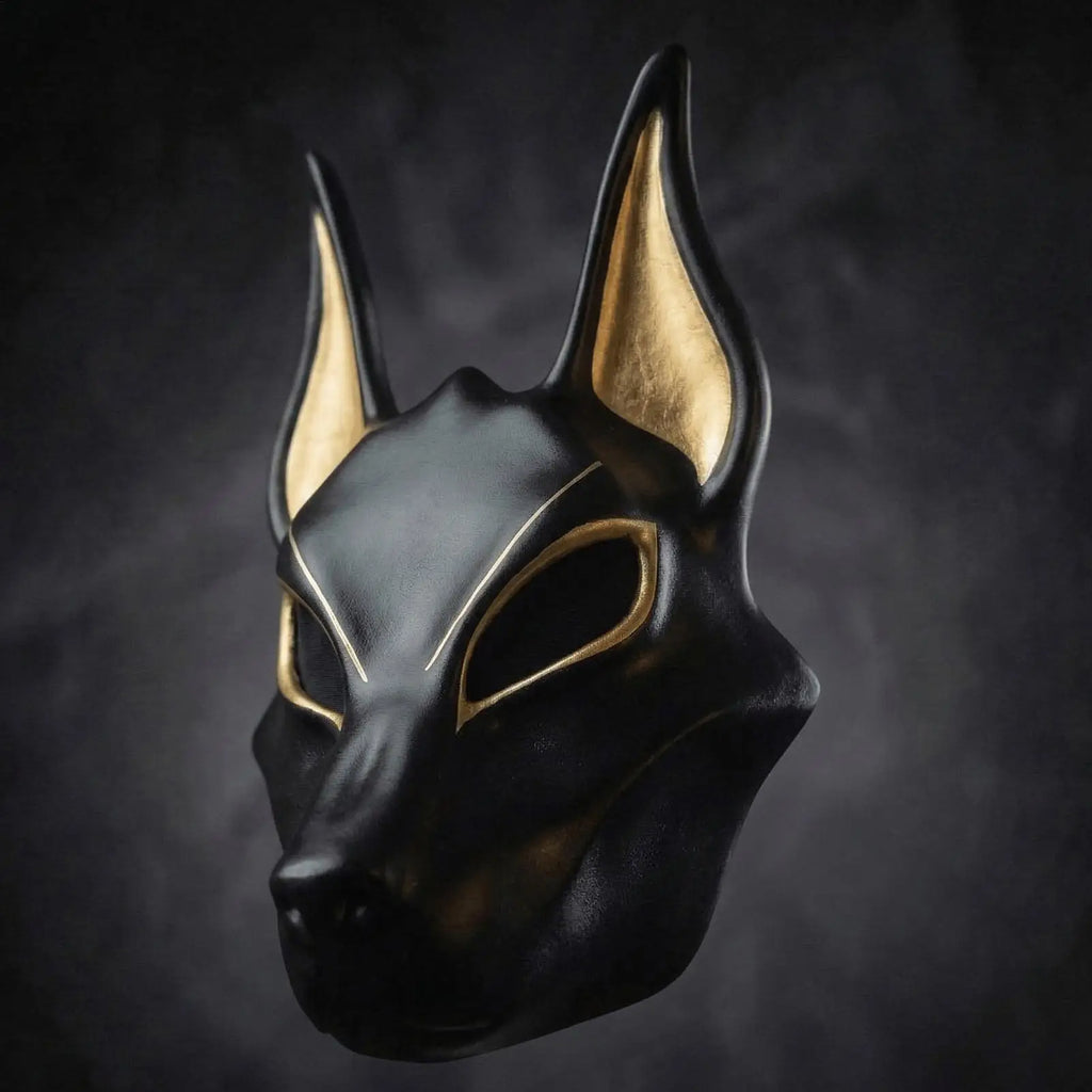 Egypt Jackal God Masque Halloween Cosplay Props Hand Painted Faux