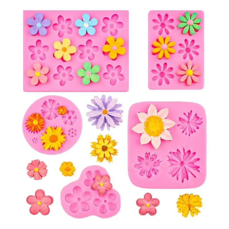 1Pc Cookie Cupcake Chocolate Baking Mold Mini Rose Camellia Flower Silicone Sugarcraft Mold Fondant Cake Decorating Tools Zpaxo