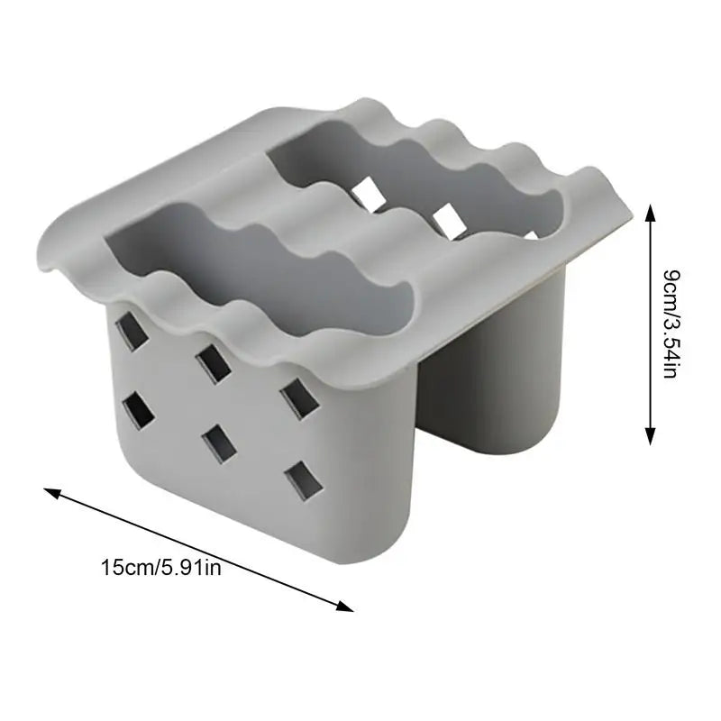 Double Sink Draining Hanging Bag Adjustable Press Faucet Shelf Sponge