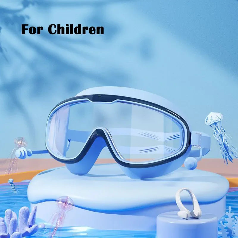 Summer Big Frame Swimming Goggles Kids&adults Anti-fog No Leak Clear