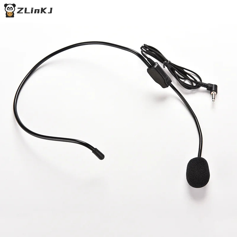 ▶1Pcs Professional 3.5MM Wired Microphone Headset Megaphone Radio Speaker Voice Clear Sound Mic For Conference Zpaxo