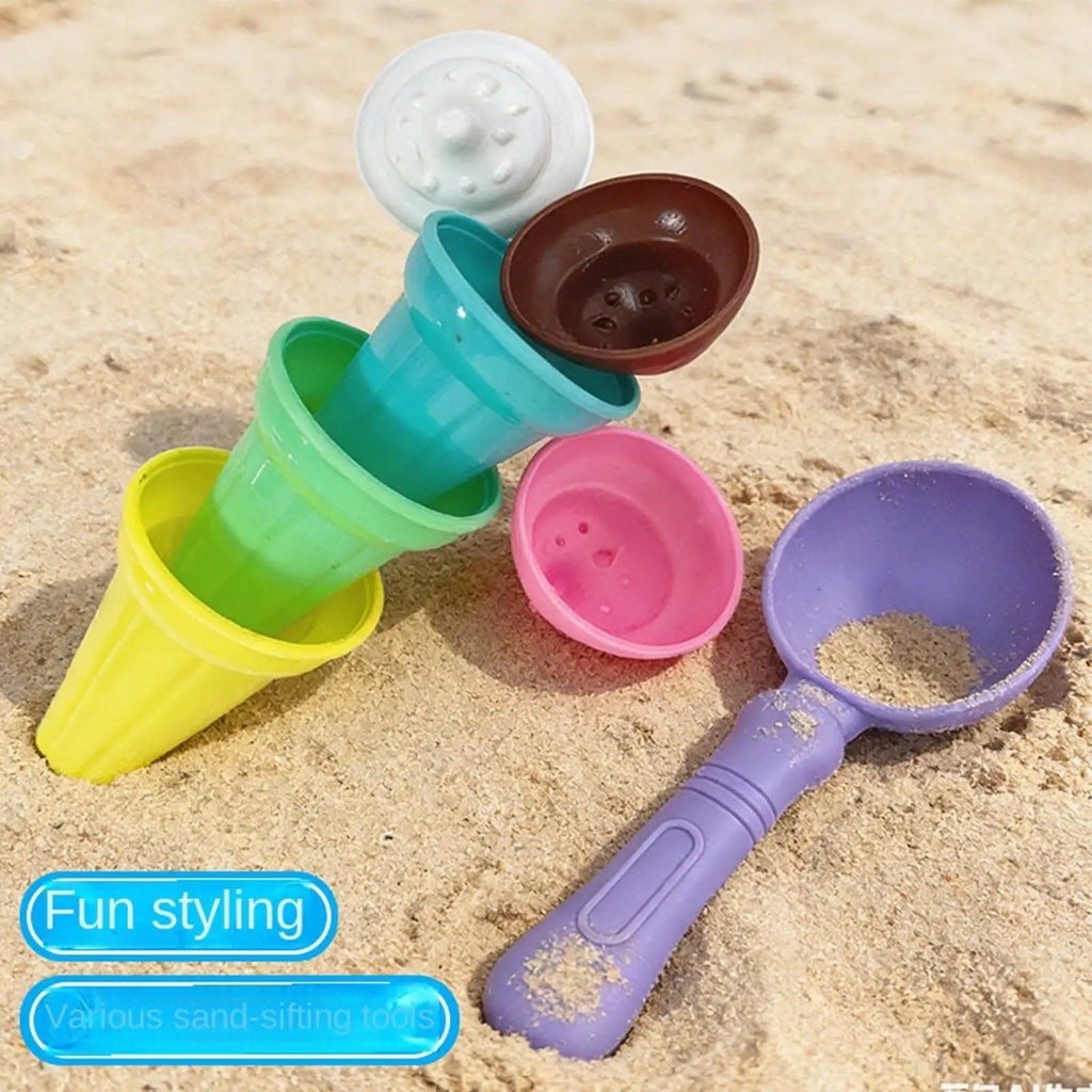 Ice Cream Sand Toys 7 Fun Creative Colorful Molds Girls Boys Beach Zpaxo China Mainland