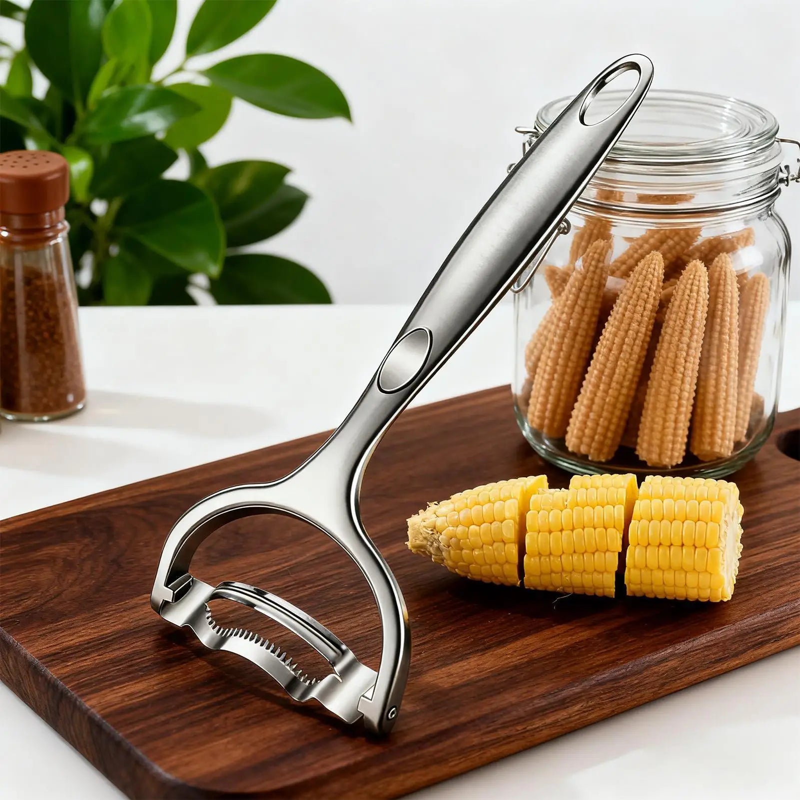 Corn Peeler Stainless Steel Kernel Remover Ergonomic Cob Cutter Heavy
