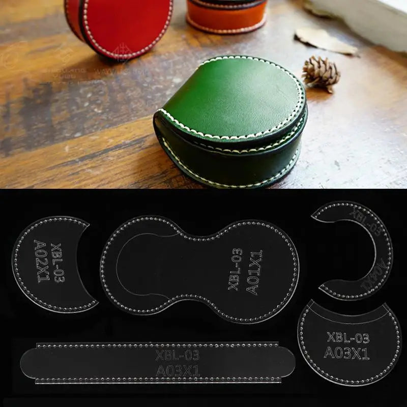 Leather Craft Coin Purse Acrylic Template DIY Sewing Tool Durable Zpaxo Default Title