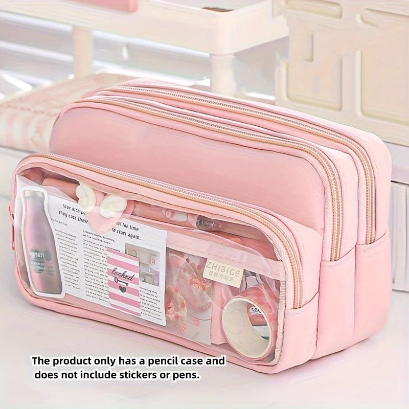 Large Capacity Pencil Case Multi-functional Pen Bag Markers