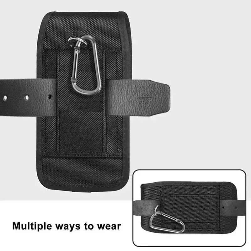 Tactical Phone Pouch Nylon Waist Pack with D-Ring Buckle