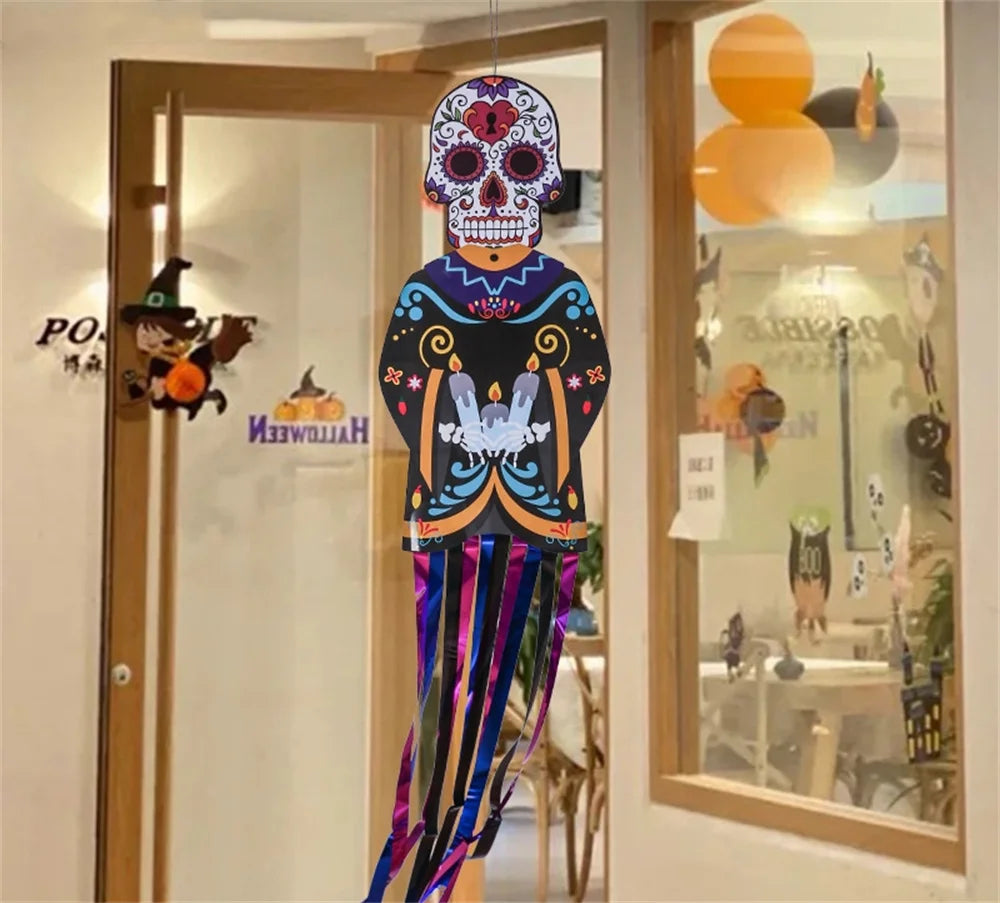 Day of the Dead Skeleton Couple Porch Flag – Halloween Decor