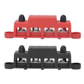 2-piece 4-Position M8 Bus Bar Red Black 48VDC 250A Perfect RV Yacht