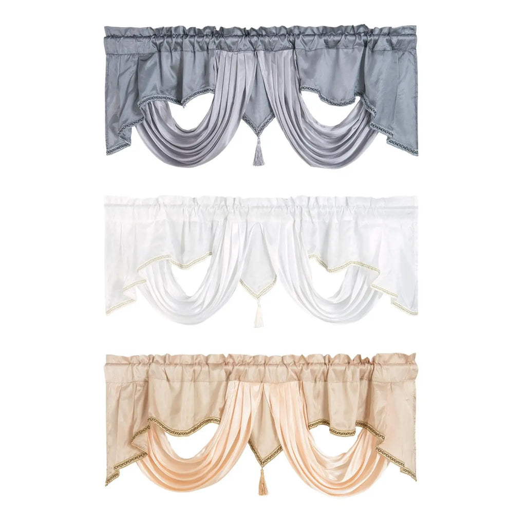Boho Rod Pocket Valance – Short Blackout Window Curtain Window Valance Curtain Zpaxo