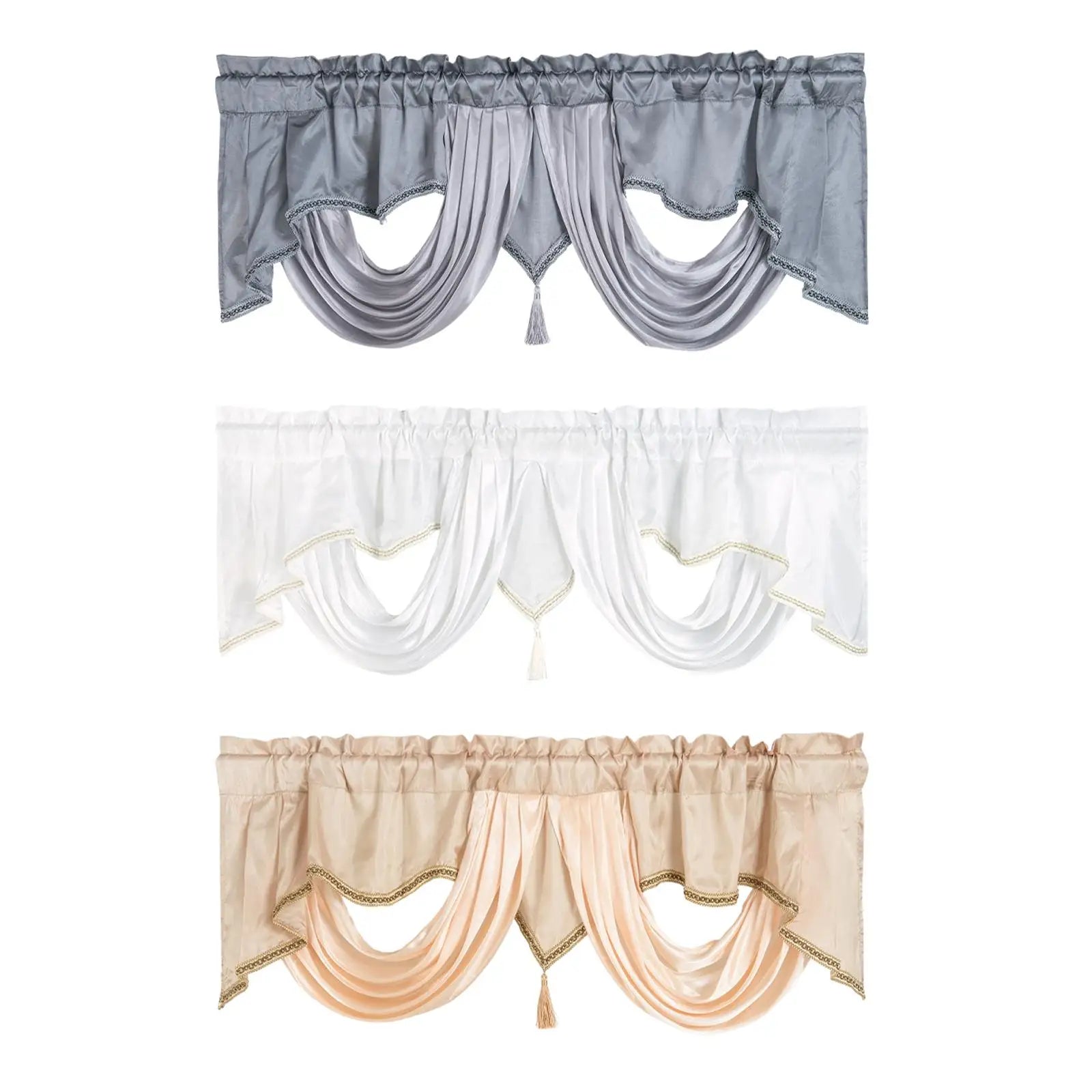 Boho Rod Pocket Valance – Short Blackout Window Curtain Window Valance Curtain Zpaxo