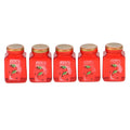 ▶5Pcs 1/12 Dollhouse Strawberry Sauce Jam Jar Dollhouse Miniature Kitchen Food Accessories Dolls House Decorations Toys Zpaxo 5Pcs