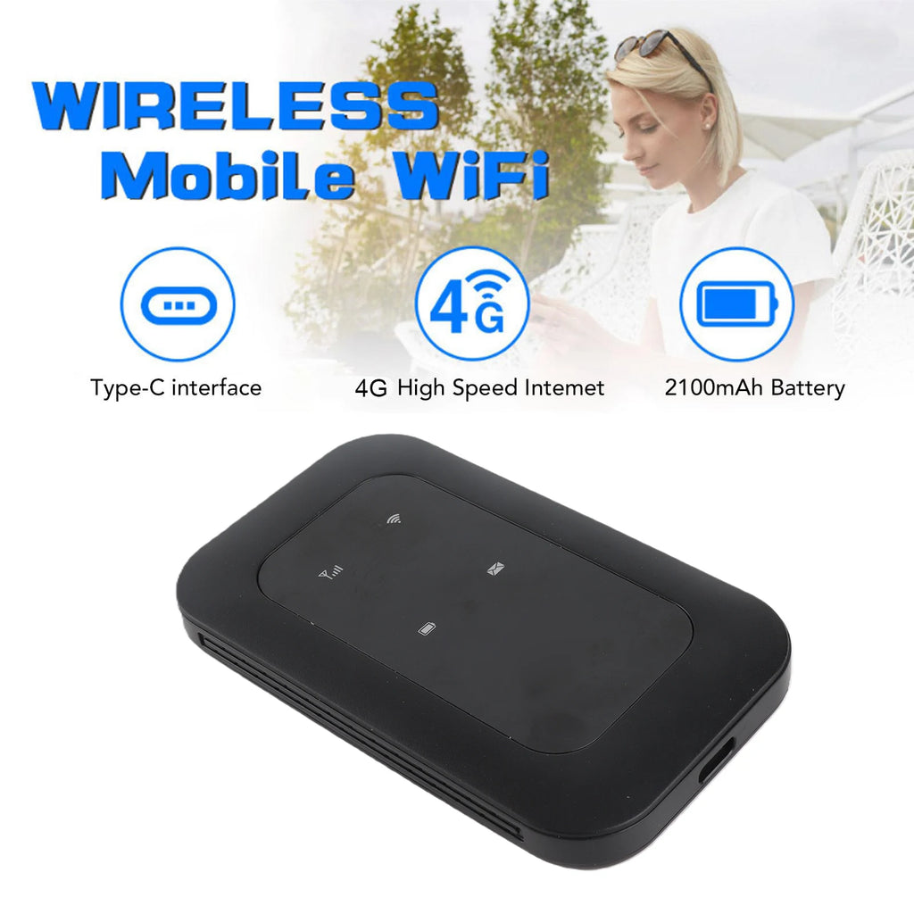 Mobile Wifi Router 2100mAh Battery Supports 10 Connected Devices