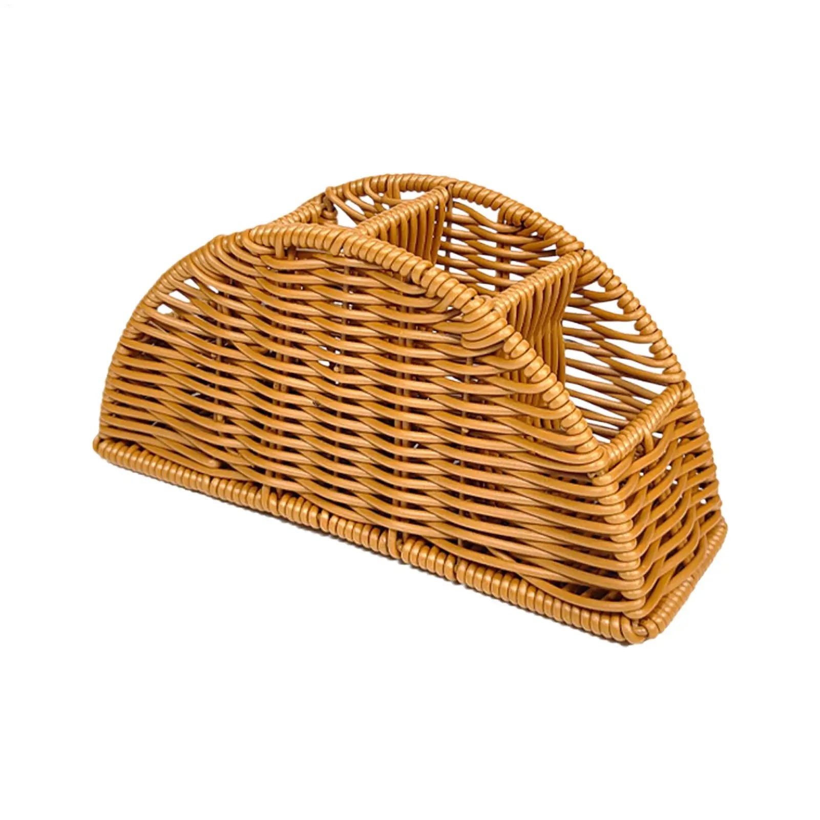 Woven Remote Control Holder 4 Slot Desktop Storage Box TV Remote Control Phone Trapezoidal Basket Stationery Organizer Case Zpaxo