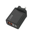 120W 4-Port USB-C PD Fast Charger – Multi-Device Adapter USB-C Fast Charger Zpaxo UK Black