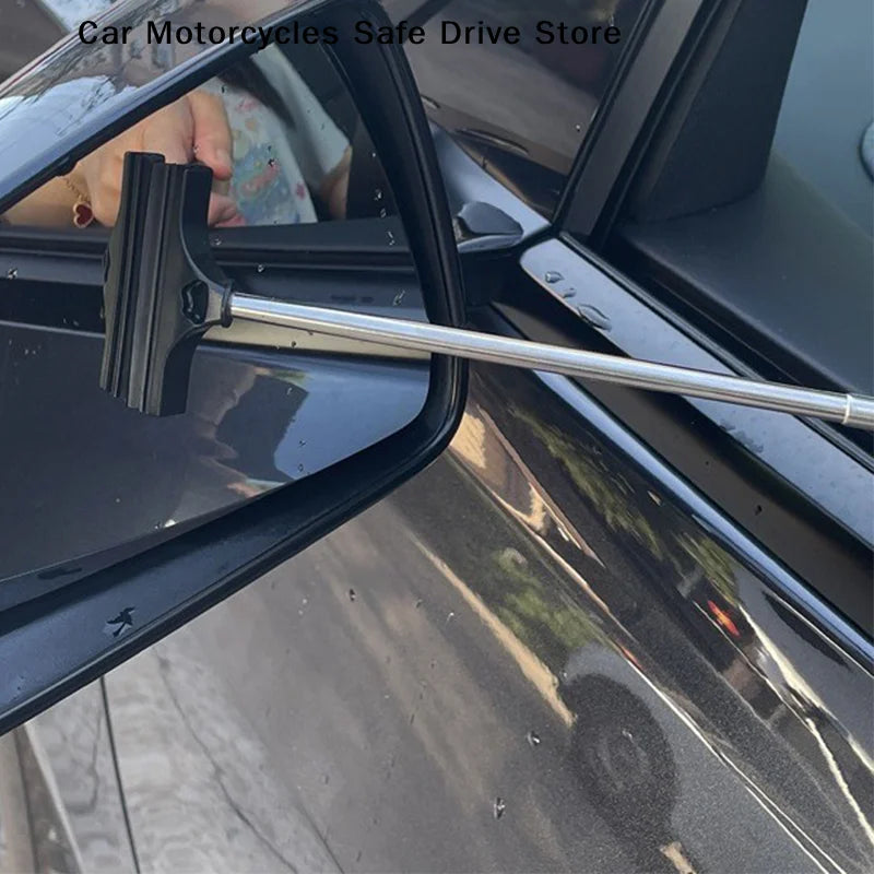 Portable Rainy Glass Window Cleaning Tool Wiper Extendable Handle Car