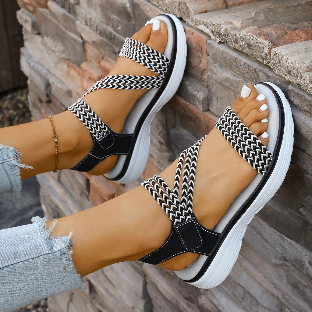 Trend Woman Sandals 2026 New Fashion Wedge Shoes for Women Lightweight Designer Shoes Party Soft Outdoor Female Sandals Footwear Zpaxo