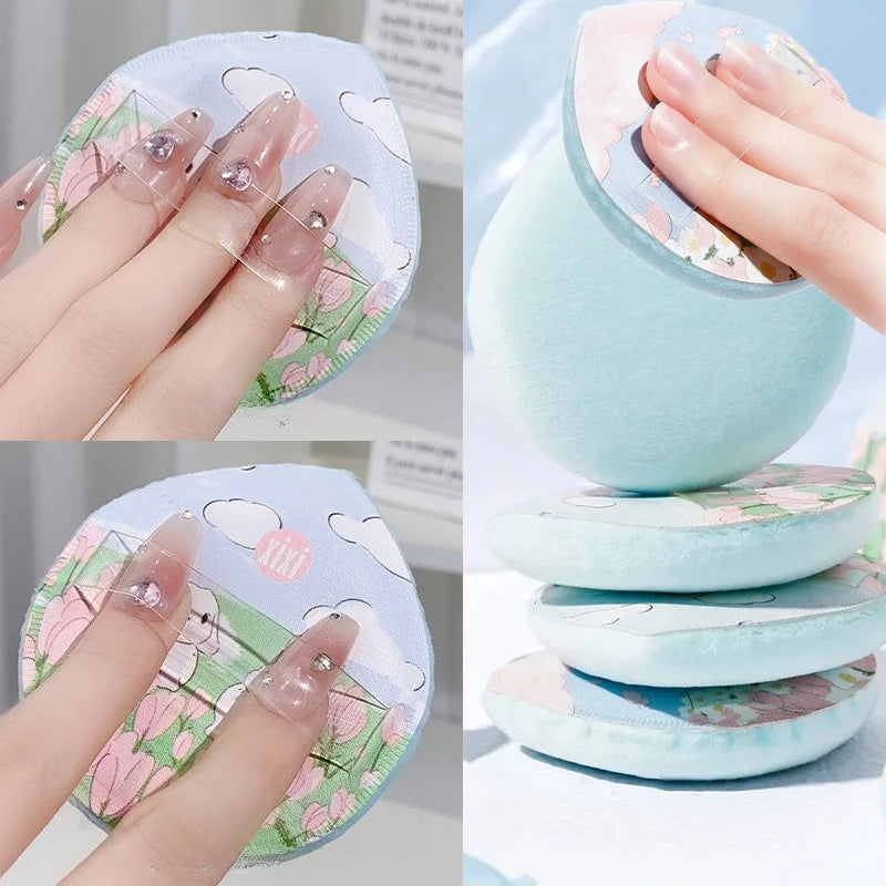Professional Loose Powder Flocking Puff Sponge Face Cosmetic