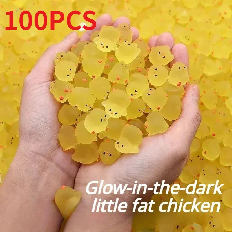 20/50/100PCS Cute Yellow Fat Chicken Desktop Ornaments, Kindergarten Gifts, Small Gifts, Resin Decorative Mini Chicken Zpaxo