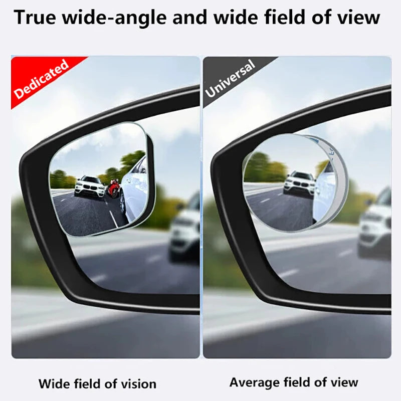 2-Pack 360° Blind Spot Mirrors – Wide-Angle Car Rearview Assist