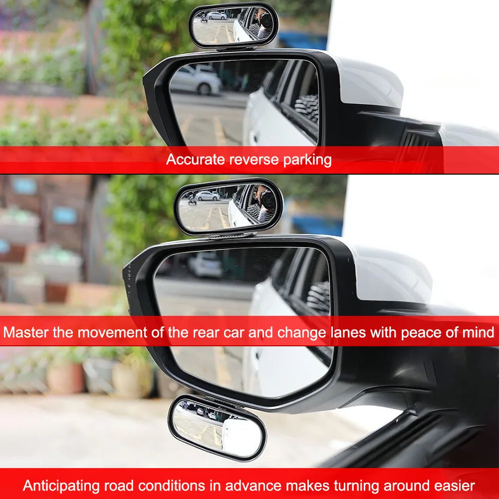 Reverse Blind Spot Car Mirror Auxiliary Rear View 360 Adjustable