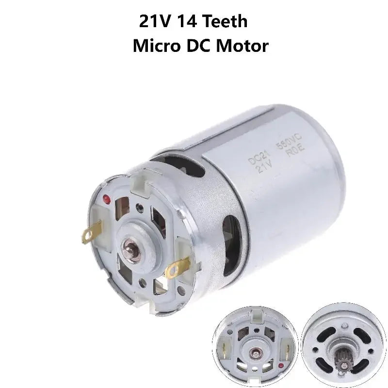550 28000RPM Electric Saw Motor 21V 14 Teeth Gear Micro DC Mini Zpaxo