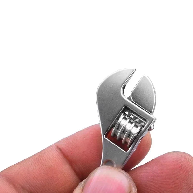 Metal Adjustable Wrench Keychain – Mini Tool Pendant Gift Novelty Keychain Zpaxo