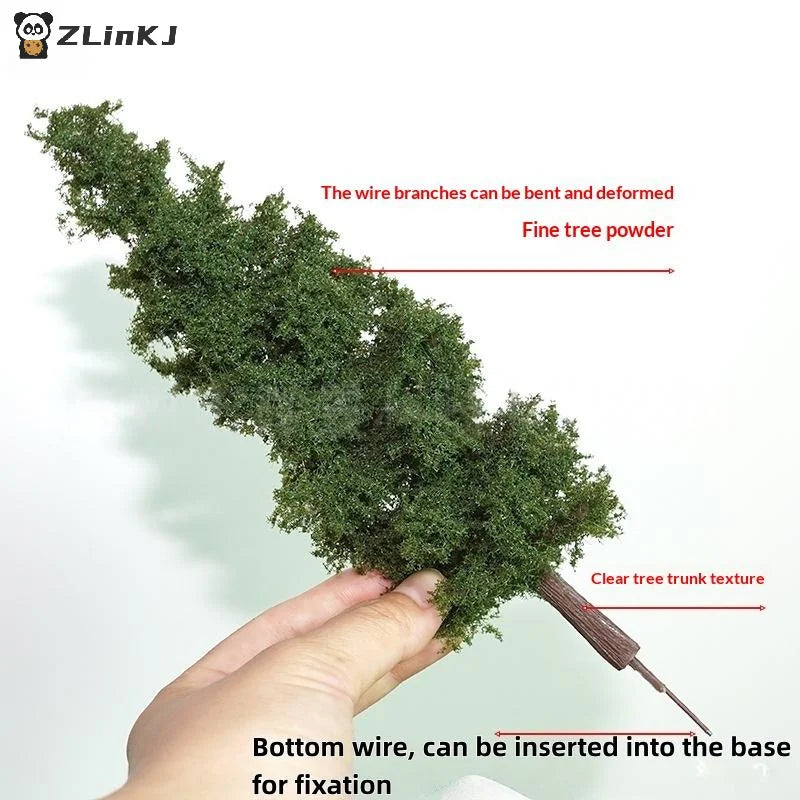 ▶1Pcs 14/21cm Model Pine Tree Train Layout Simulation Wire Tree Model Sand Table Material Handmade Diy Landscape Decor Zpaxo