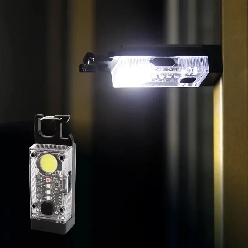 COB Keychain Work Light – Solar, 9 Modes, Magnetic Base | ESMARTER