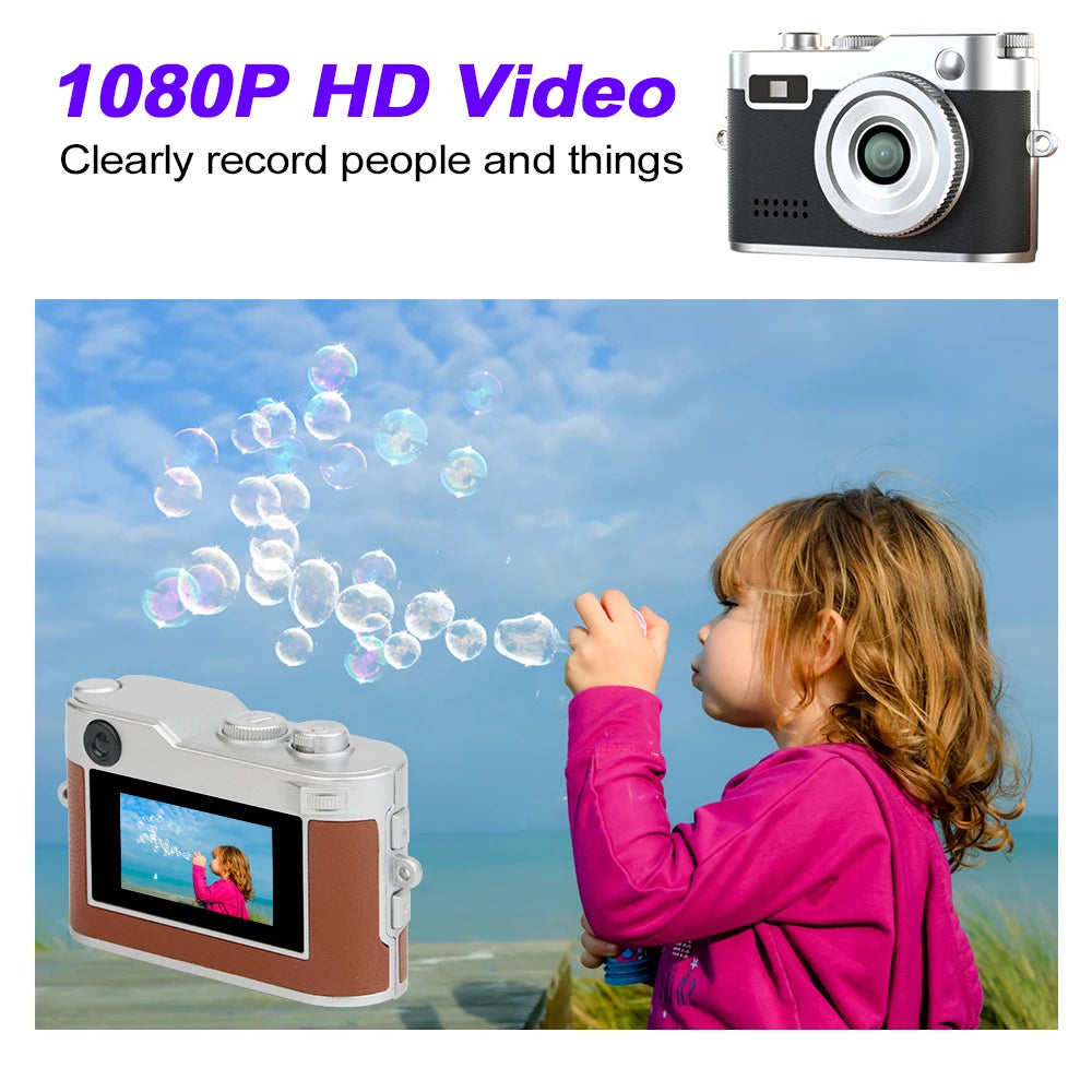 Mini Retro Campus Digital Camera HD Outdoor Travel Photo Portable