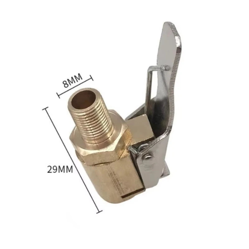 Car Tire Air Chuck Inflator Pump Valve Connector Clip-on Adapter