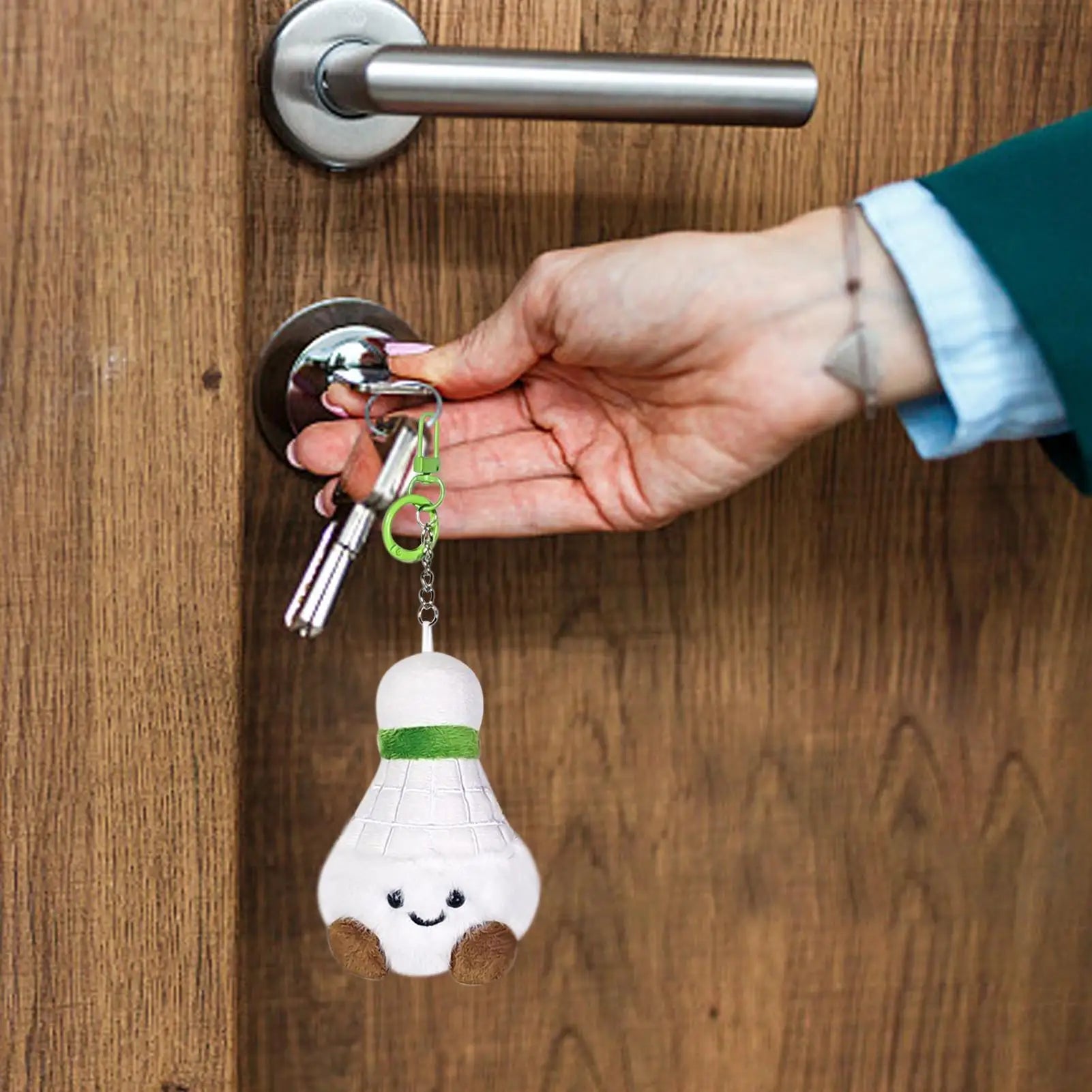 Cute Plush Keychain Cute Badminton Plush Stuffed Keychain Novelty Small Key Chain Soft Cartoon Bag Charm For Backpack Wallet Zpaxo