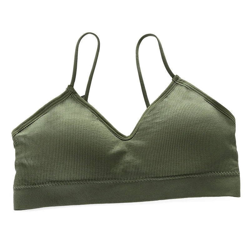 Women Sports Sexy Bras Quick Dry Elastic Padded Gym Running Skeep