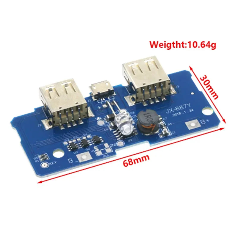 18650 Battery Charging Board 3 7V 5V2A Lithium Module Mobile Power Zpaxo
