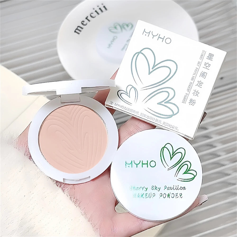 Natural Velvet Face Powder Pressed Powder Concealer Foundation Oil Control Setting Waterproof Long Lasting Makeup Dual-Use Zpaxo